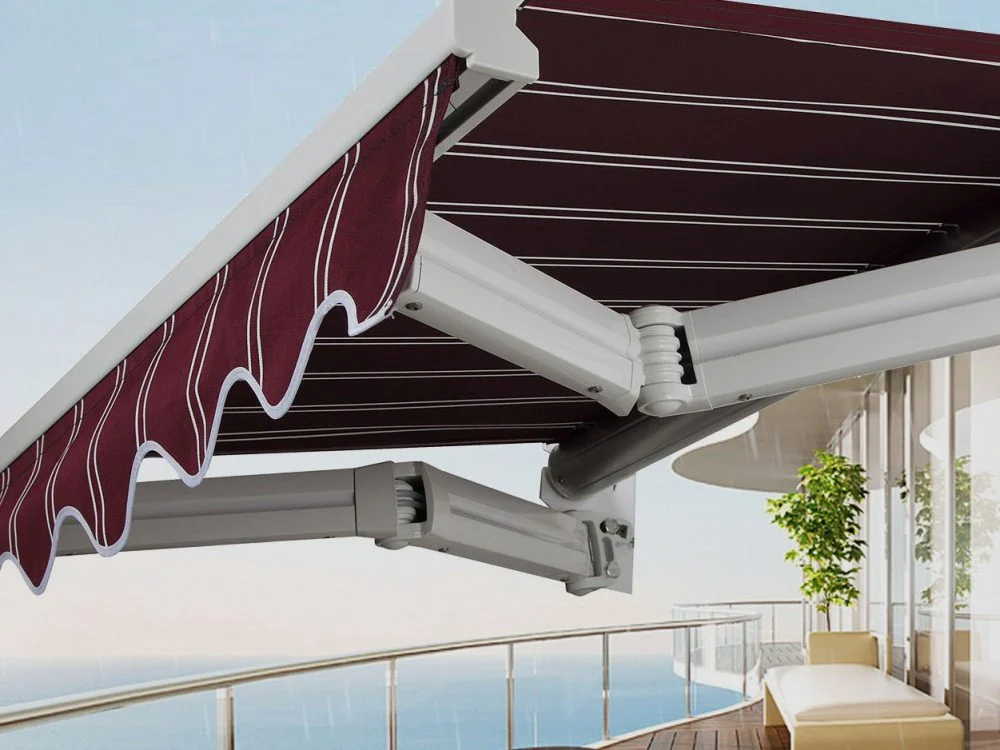 In what dimensions is the electric awning made?
